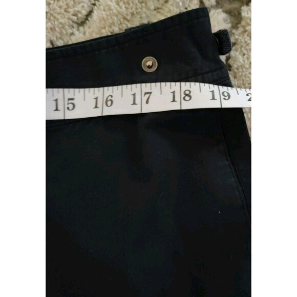 L-RL Lauren Active Cargo Pants Women's Size 16 Black Snap Closure & Pockets - Picture 14 of 16